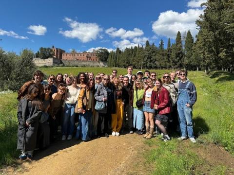 A group of students in Siena