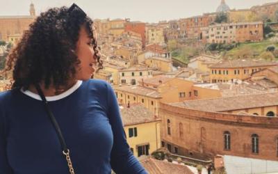 A girl in Siena, Italy